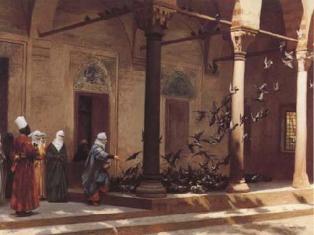 Jean Leon Gerome Les Pigeons (mk32) oil painting image